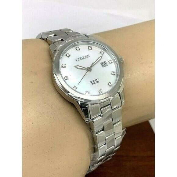 Citizen Women's Watch EU6070-51Y Quartz White Mother of Pearl Dial 28mm - Picture 6 of 13
